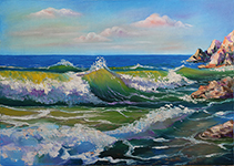 Море - Оксана Тодорова, холст 70х50 см, масло, лак